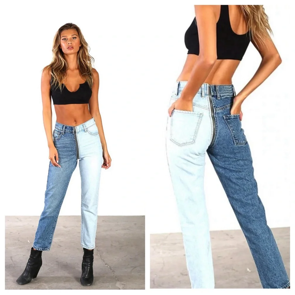 Revice Yin Yang Color-block Jeans - Picture 1 of 11